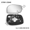 Зеркальный элемент сферический без обогрева левый (L) Toyota Camry 2006-... (87961-33640 / DE8793640L)